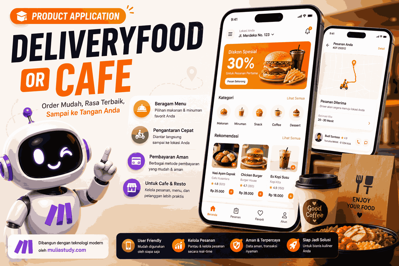 Delivery Food Or Cafe